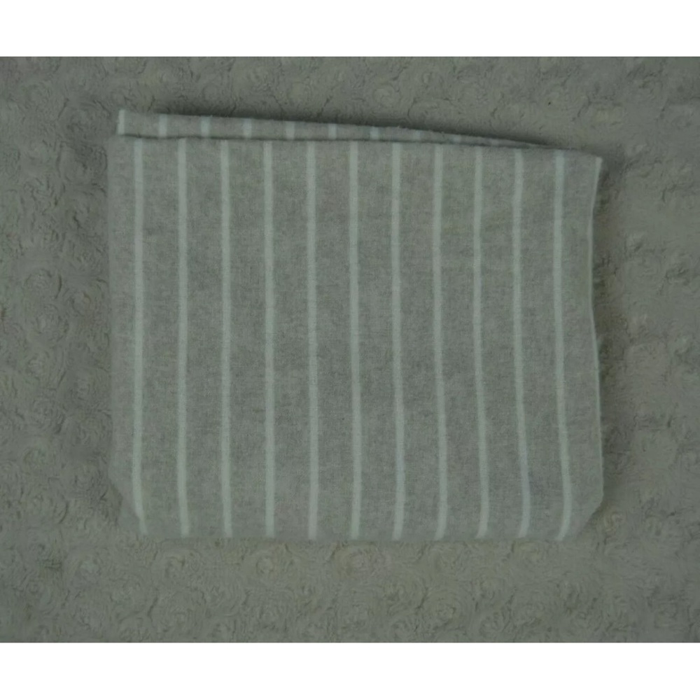 Gerber Tan White Stripes Baby Receiving Blanket Flannel Cotton